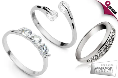 For QR79, Get your choice of 3 Sparkling Swarovski Elements Rings! (QR399 Value)